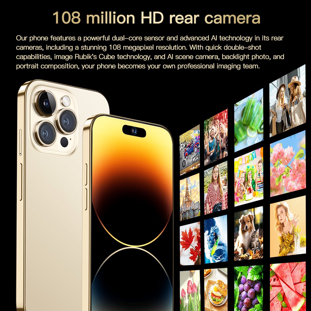 Original For Phone 13 Pro Max New 5G Smartphone i Phone 15 Pro Max Smart Phone 14 15 16G 1T Cheap Telephone Telefon Inteligente